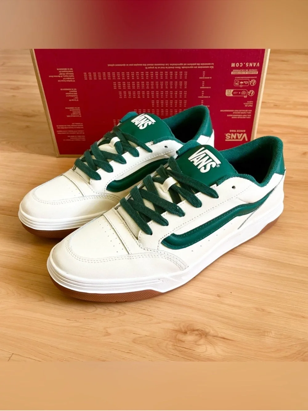 Vans Hylane Varsity White Green Mens 13.0 US